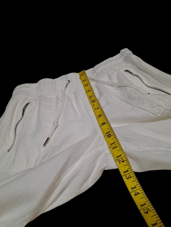 Athleta Cabo Linen Wide Leg Pull-On White Comfy Pants Style 447244  Women Size 6 - Picture 12 of 16